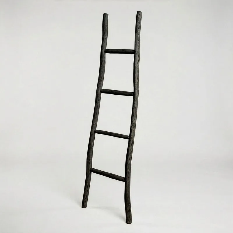 Large Kemu Legno Ladder 1.5m Nero Japan Style
