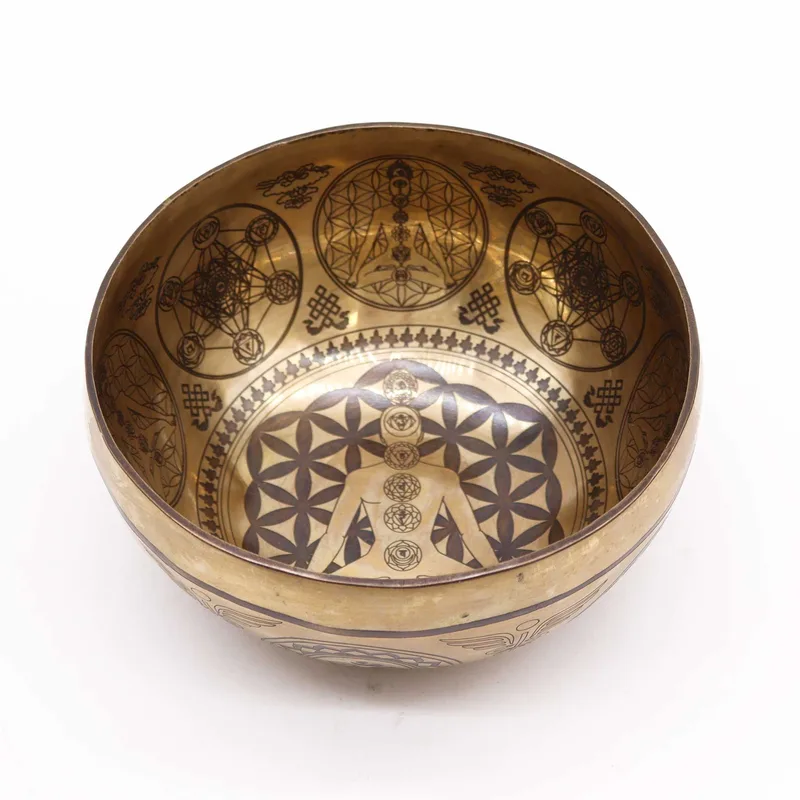 Tibetan Healing Engraved Bowl - 16cm - 7 Chakra — foto 2