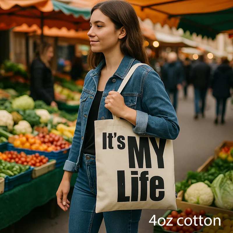 Nomad Sari Iconic Basic Tote Bag - IT's MY LIFE - Naturale 4oz