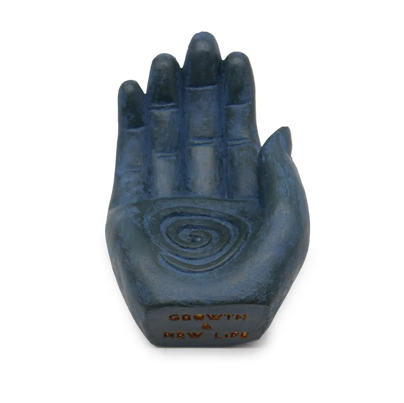 Hand Incenso Bruciatore Fertility Blu