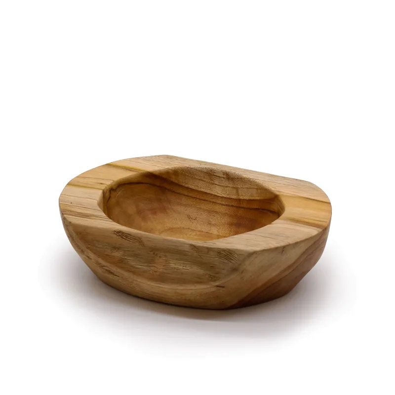 Large Naturale Shape Teakwood Bowl 25x7cm — foto 2