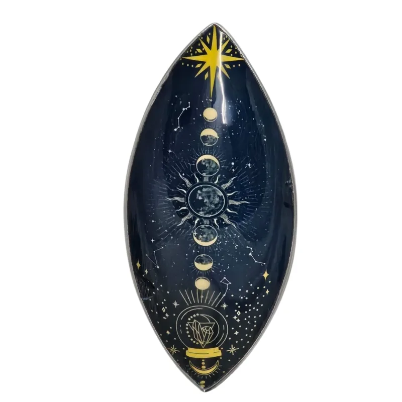 Enamel Incenso Bowl Aluminum Zodiac Moon Phases