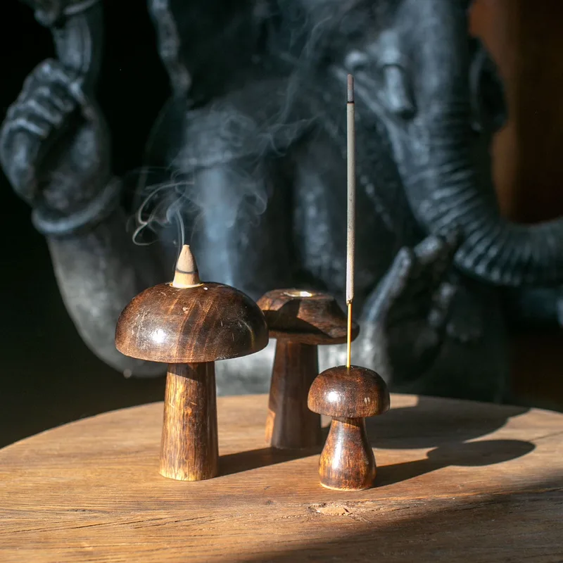 Set of 3 Incenso Cone Mushrooms — foto 2