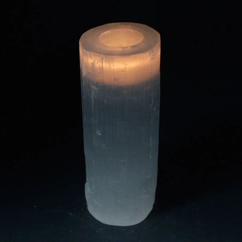 Selenite Cylinder Candela Porta 20 cm — foto 2
