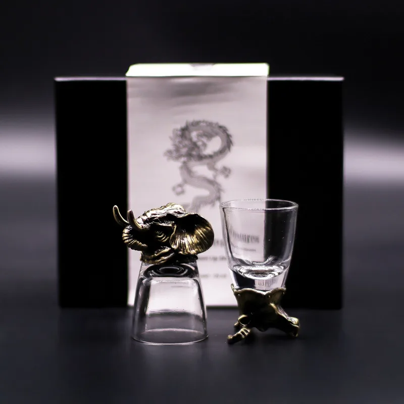 Gift Set of 6 Shot Glasses Selvatico Forest Creatures Antique Bronze — foto 6