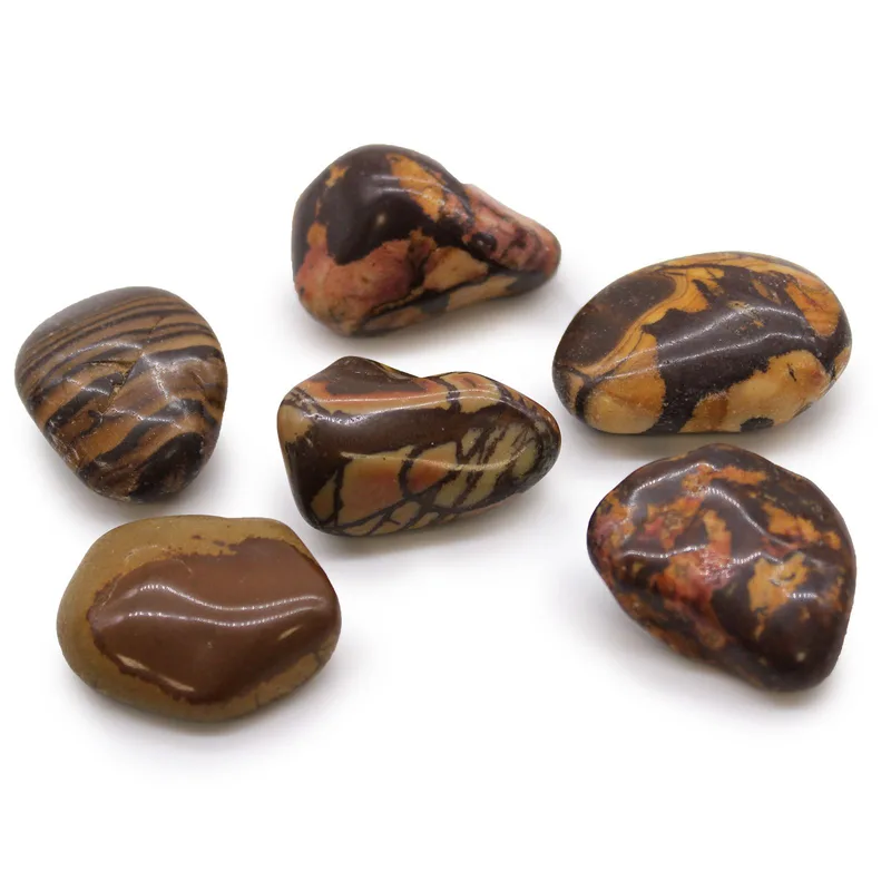 Bag of 6 Large African Tumble Stones - Picture Nguni — foto 1