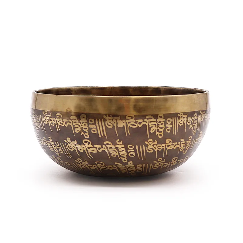Tibetan Healing Engraved Bowl 16cm Mantra