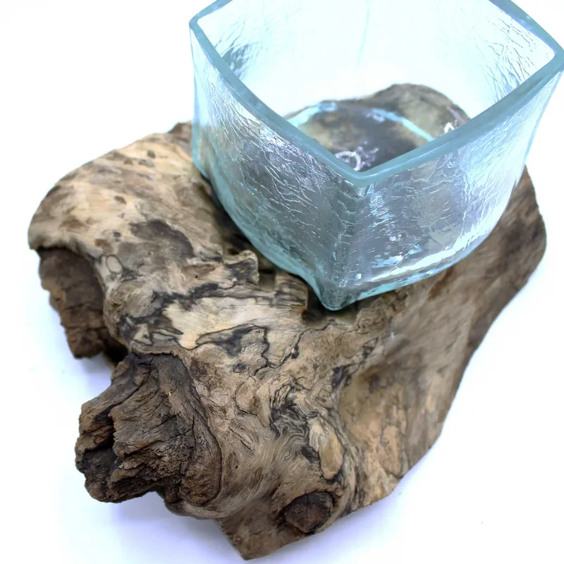 Molten Crackled Glass Tank on Legno — foto 1