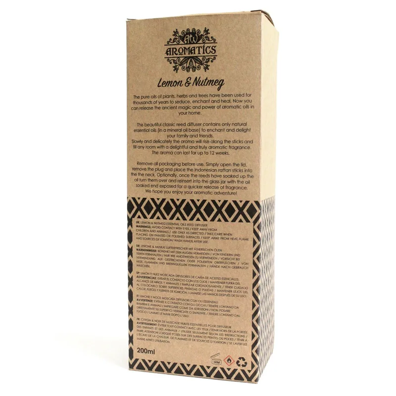 200ml Limone & Nutmeg Essenziale Olio Reed Diffusore