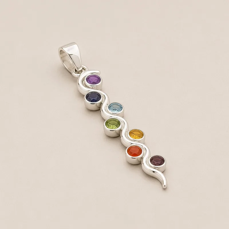 Indian Devotional Pendant Argento Plated Snake Chakra — foto 3