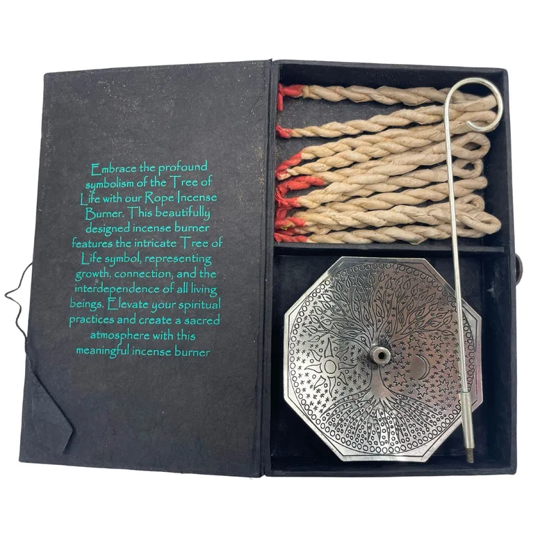 Rope Incenso and Argento Plated Porta Set Albero of Life — foto 4