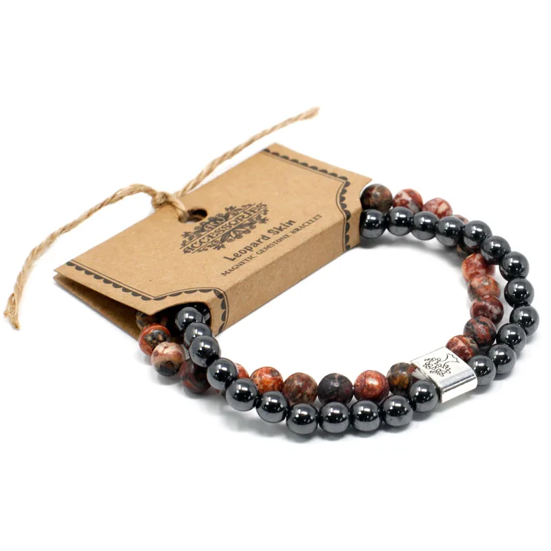 Bracciale Gemma Magnetica - Pelle Leopardo — foto 3