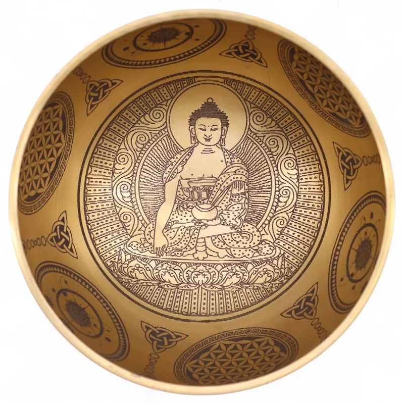 Puro Brass Etched Buddha Set of 4 Approx 3.85kg — foto 6