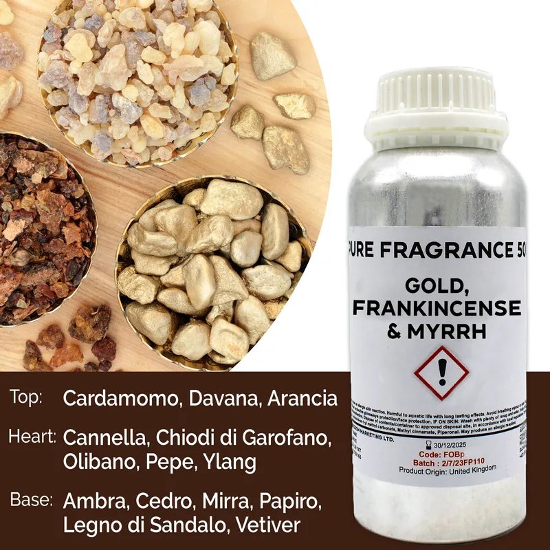 Oro Frankincense & Myrrh Puro Profumo Olio 500ml — foto 5
