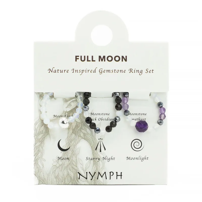 Nymph Spirit Gemstone Ring Set - Full Moon — foto 6