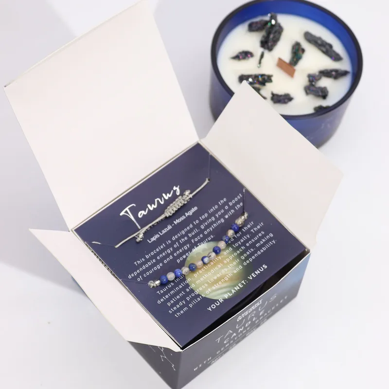 Zodiac Crystal Candela with Gemstone Bracelet Taurus — foto 1
