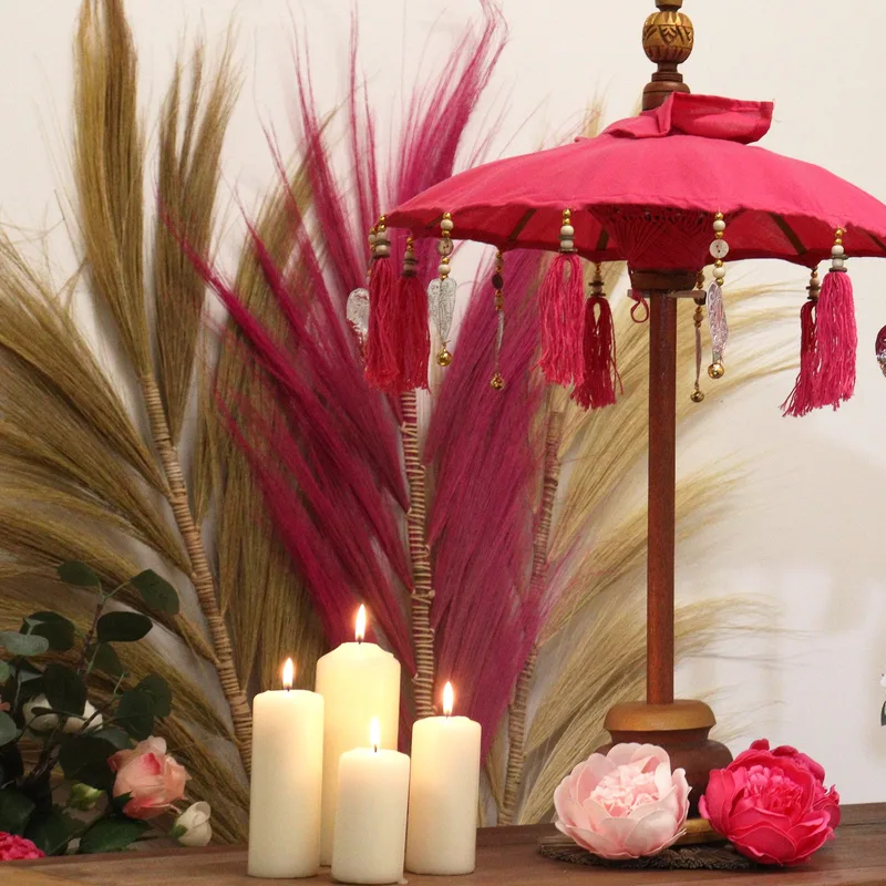 Bali Home Decor Parasol Cotton Pink 40cm — foto 5