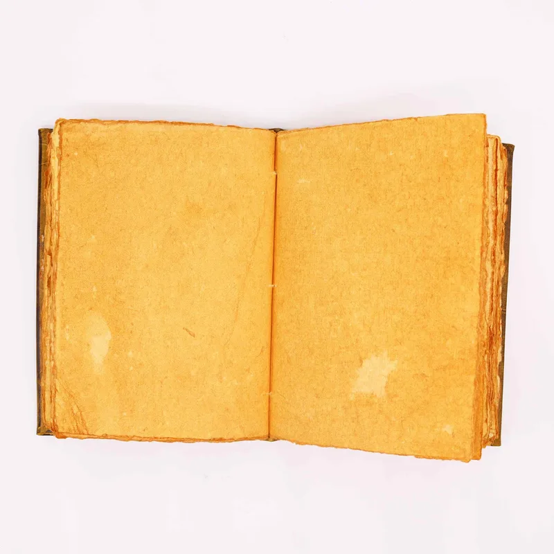 Heafty Coffee Tan Book Zinc Owl Decor 200 Deckle Edges Pages 26x18cm — foto 3