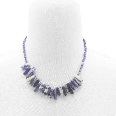 Collo Gioiello Longstone - Sodalite