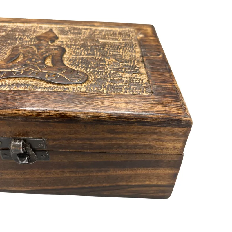 Large Wooden Keepsake Scatola 20x15x7.5cm Buddha — foto 1