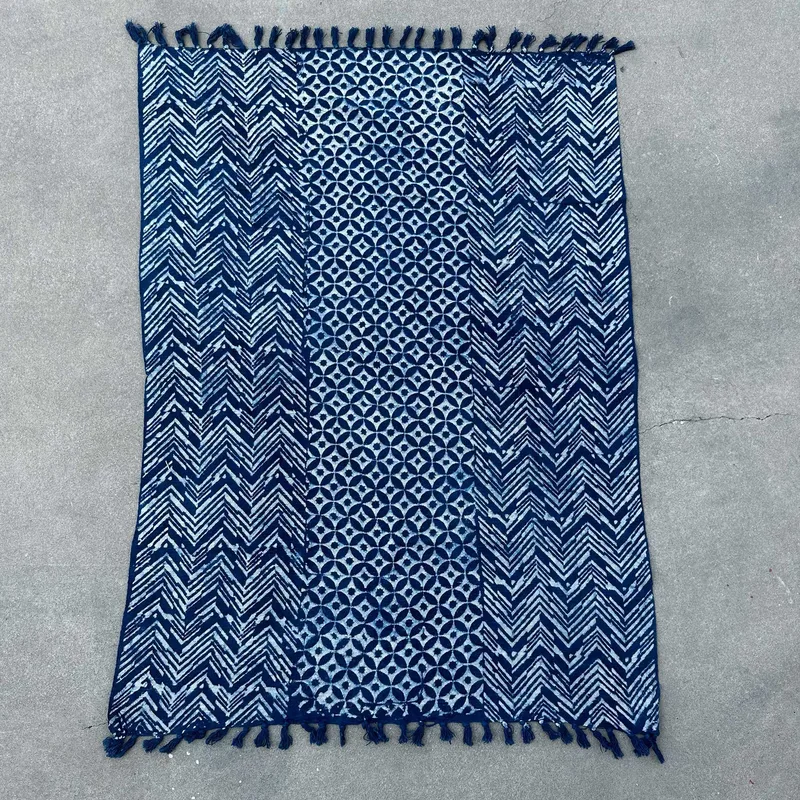 Fatto a mano Indigo Throw 170x120cm Namoona Waves — foto 1