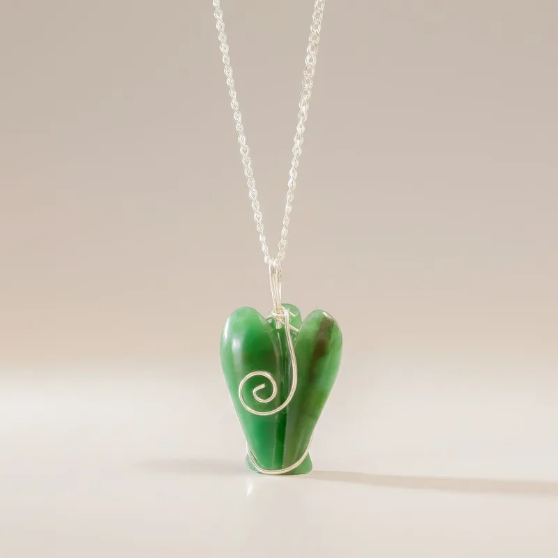 Gemstone Guardian Angel Pendant Verde Aventurine — foto 5