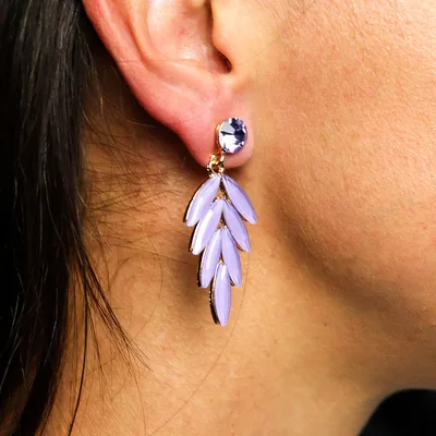 Lavanda - Vintage Glass - Faries - Earrings — foto 5