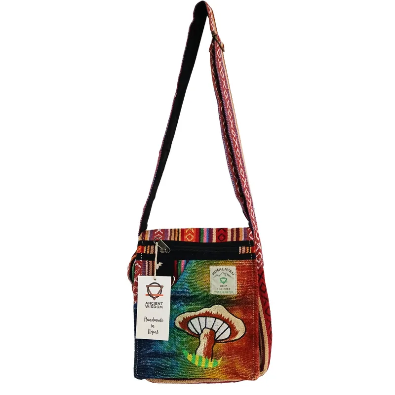 Hemp Embroidery Mushroom Party Bag Arancia Mushrooms