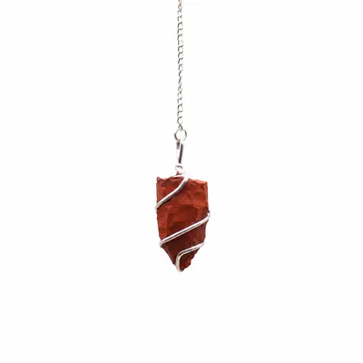 Raw Gemstone Pendulum - Red Jasper — foto 2