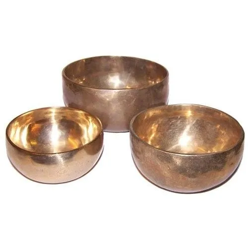 Set di 3 Cesti Sonori in Ottone Fatto a Mano — foto 1