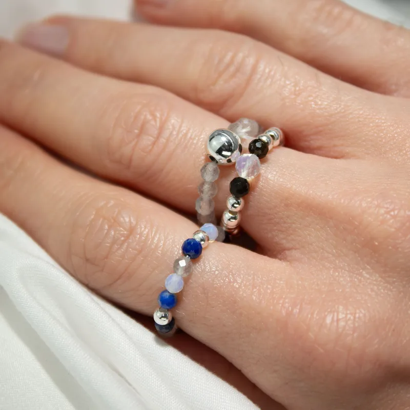 Nymph Spirit Gemstone Ring Set - Northern Lights — foto 4