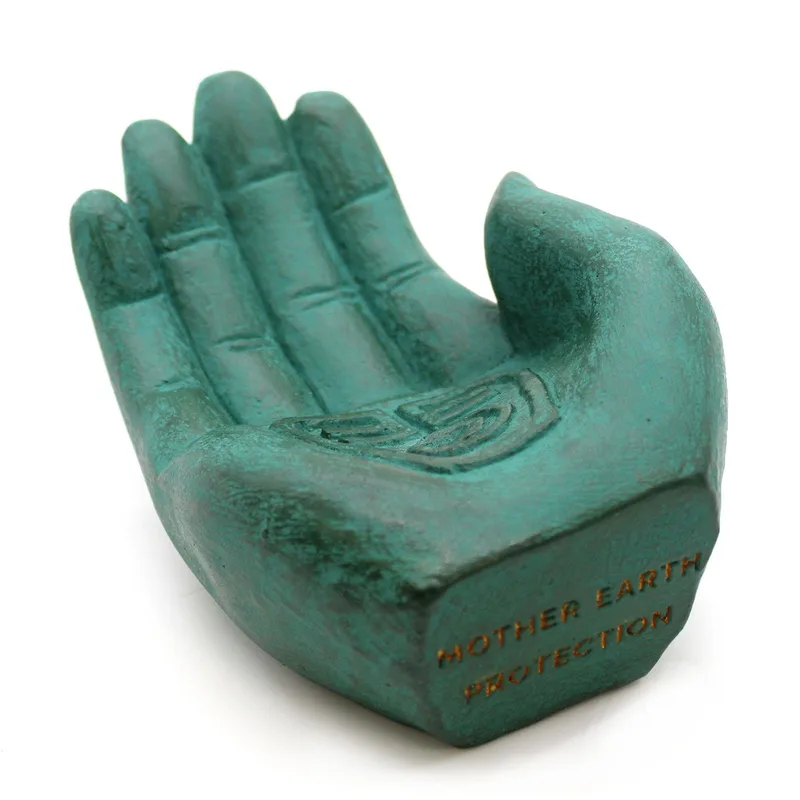 Hand Incenso Bruciatore Earth Protect Verde