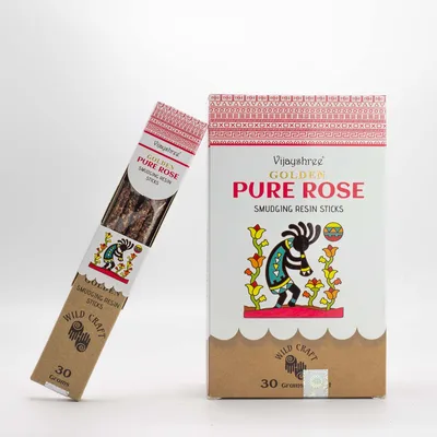30g Golden Puro Rosa Smudging Resin Sticks (6s) — foto 4