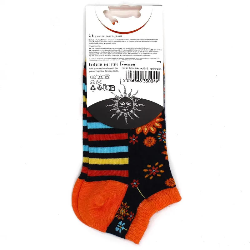S/M Hop Hare Bamboo Socks Low (36-40) - Mandala Fiori — foto 1