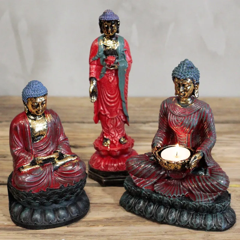Antique Buddha Devotee Candela Porta — foto 3