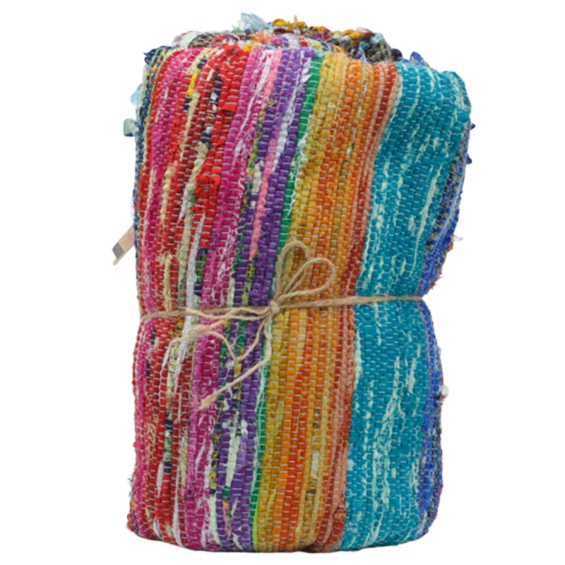 153 x 90cm Luxury Rag Rug Blu — foto 6