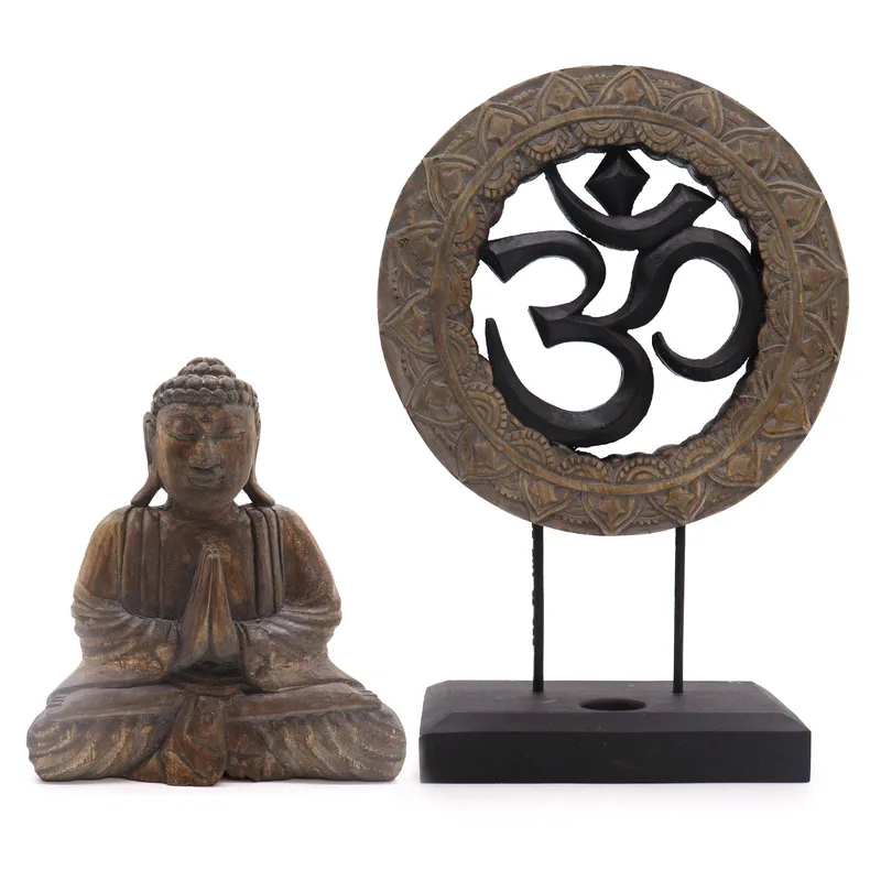 Buddha Feng Shui Set Om Grey & Nero