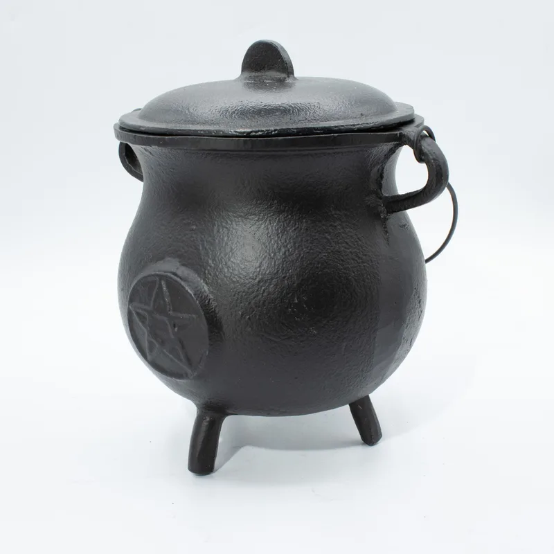 Extra Huge Cast Iron Cauldron with Pentagon 23x18cm — foto 4