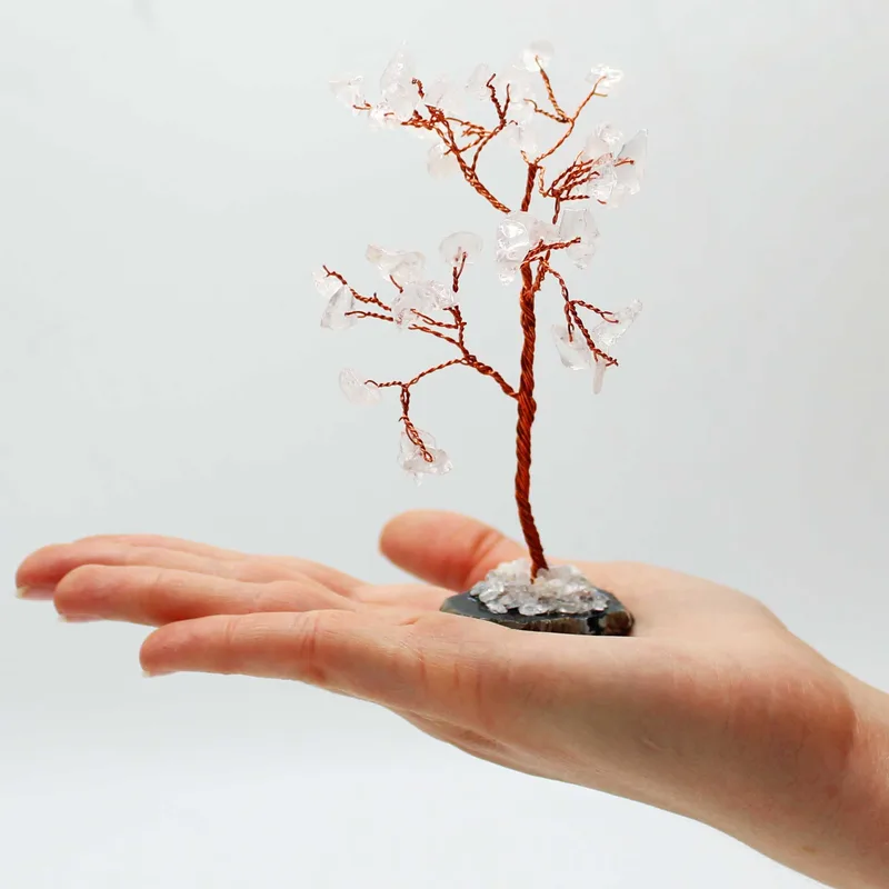 Gemstone Albero - Rock Quartz on Nero Agate Base (35 stones) — foto 1
