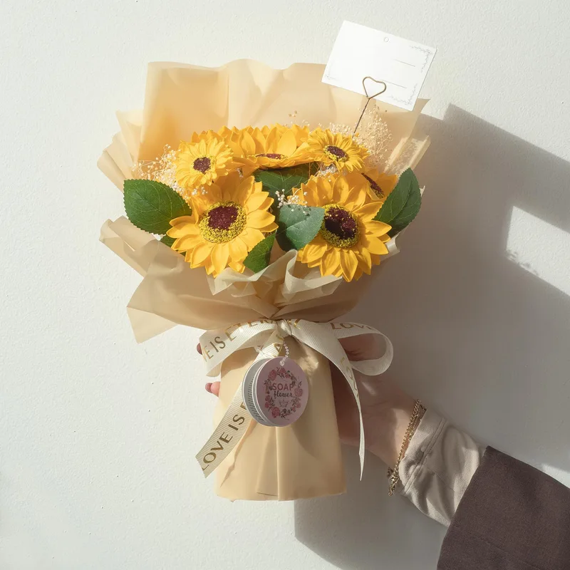 Large Sunflowers Bouquet Love is Eternal Gift Card