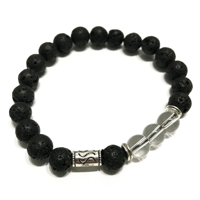 Bracciale di Pietra Vulcanica - Quarzo Roccia Tribale