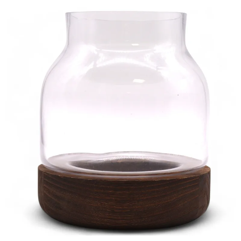 Medium Shaped Terarium on Dark Tung Legno 16x18cm