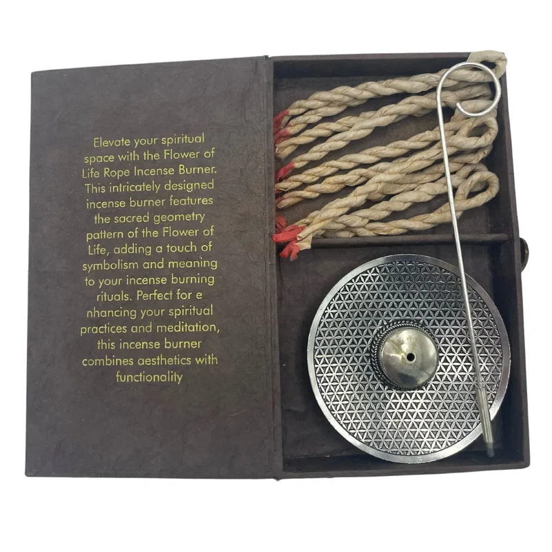 Rope Incenso and Argento Plated Porta Set Fiore of Life — foto 3