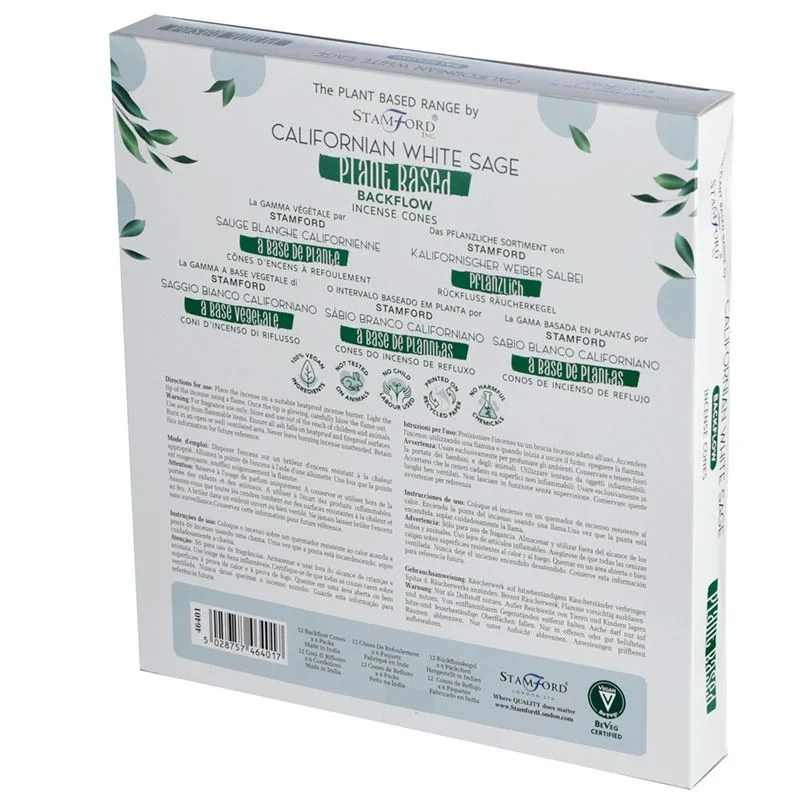 Plant Based Backflow Incenso Cones Californian Bianco Sage — foto 2