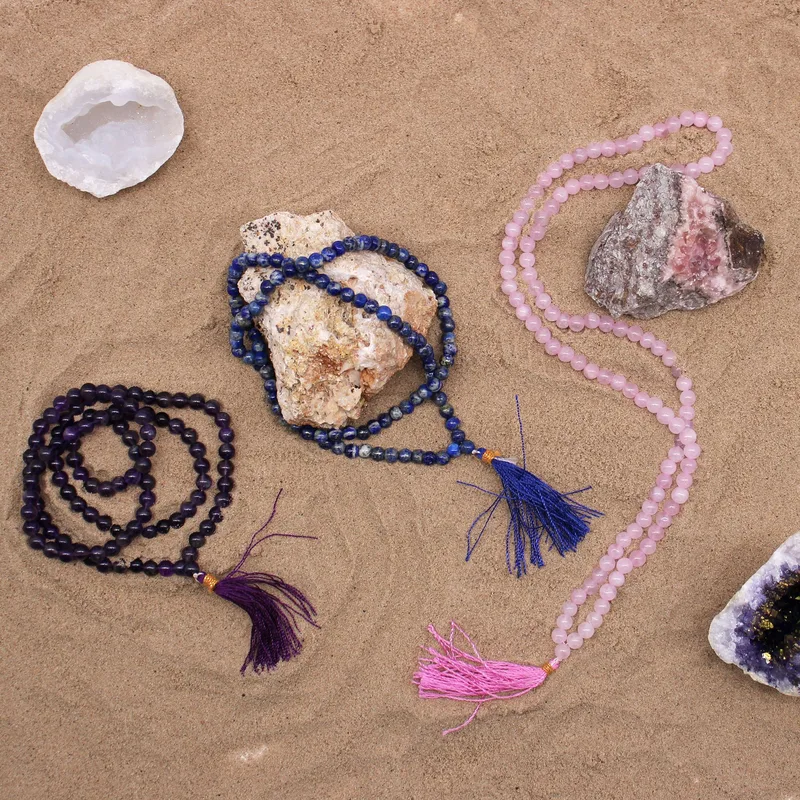108 Bead Mala Amethyst — foto 4