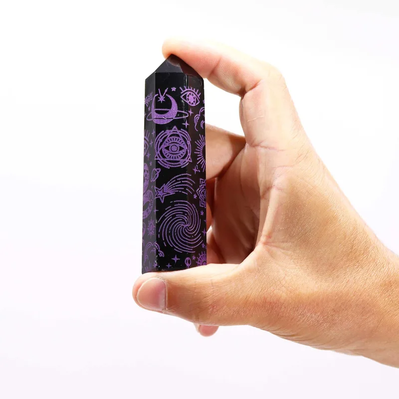 Nero Obsidian Points Mystic Story Deep Purple