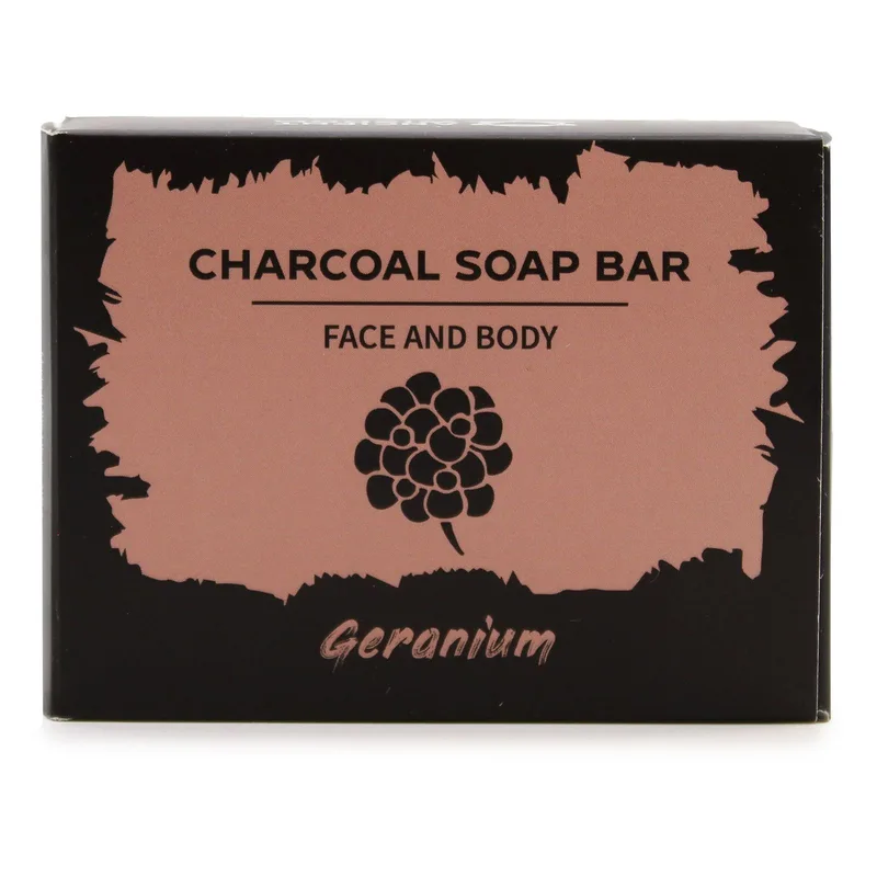 Charcoal Sapone 85g - Geranium