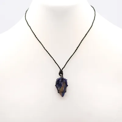 Laced Gemstone Teardrop Pendant - Sodalite — foto 2