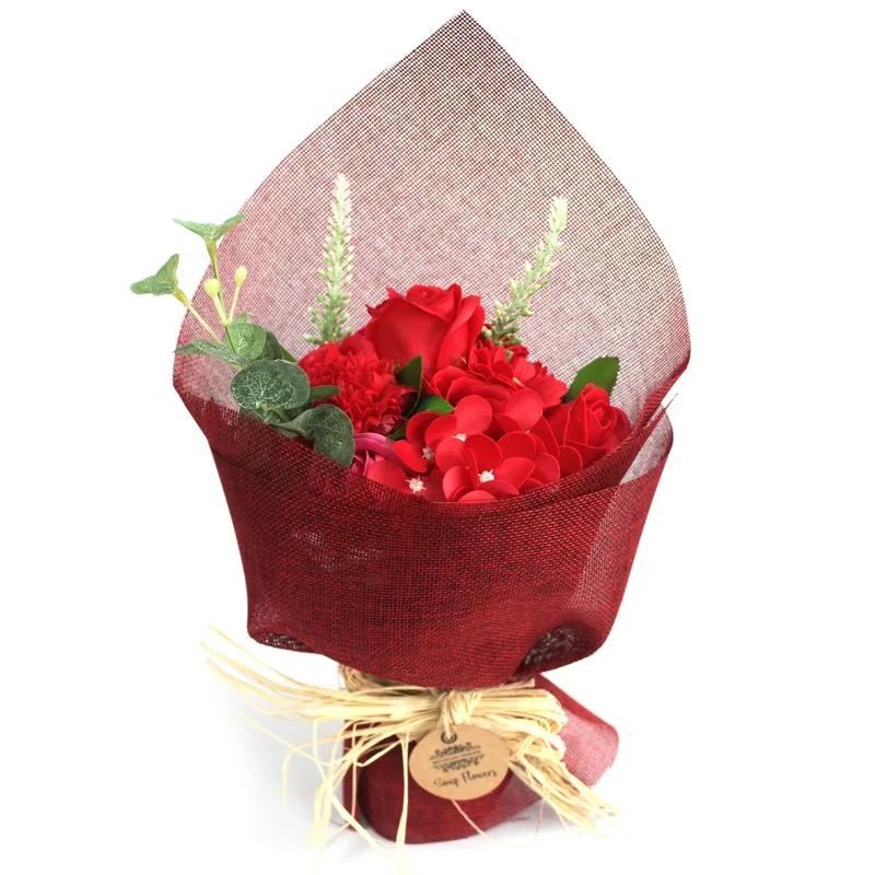 Standing Sapone Fiore Bouquet Red