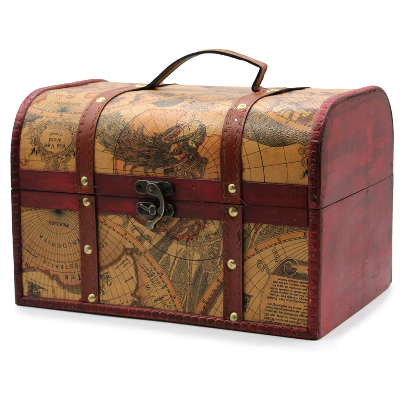 Old Map Chest Set of 3 — foto 2